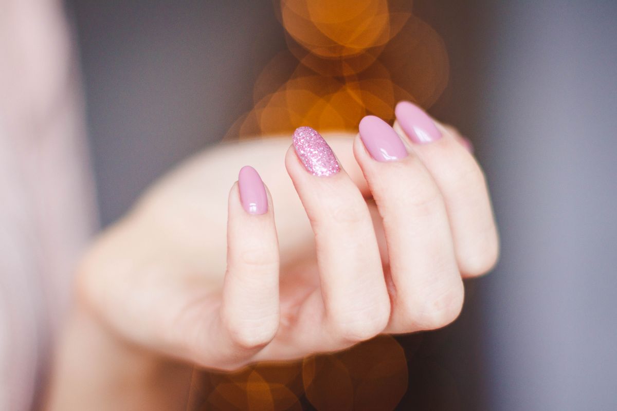 Finished manicure at Polish Nail and Beauty Spa, San Francisco